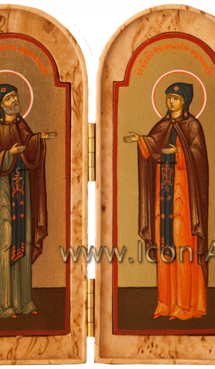 Фото: Складень: святые Петр и Феврония Муромские