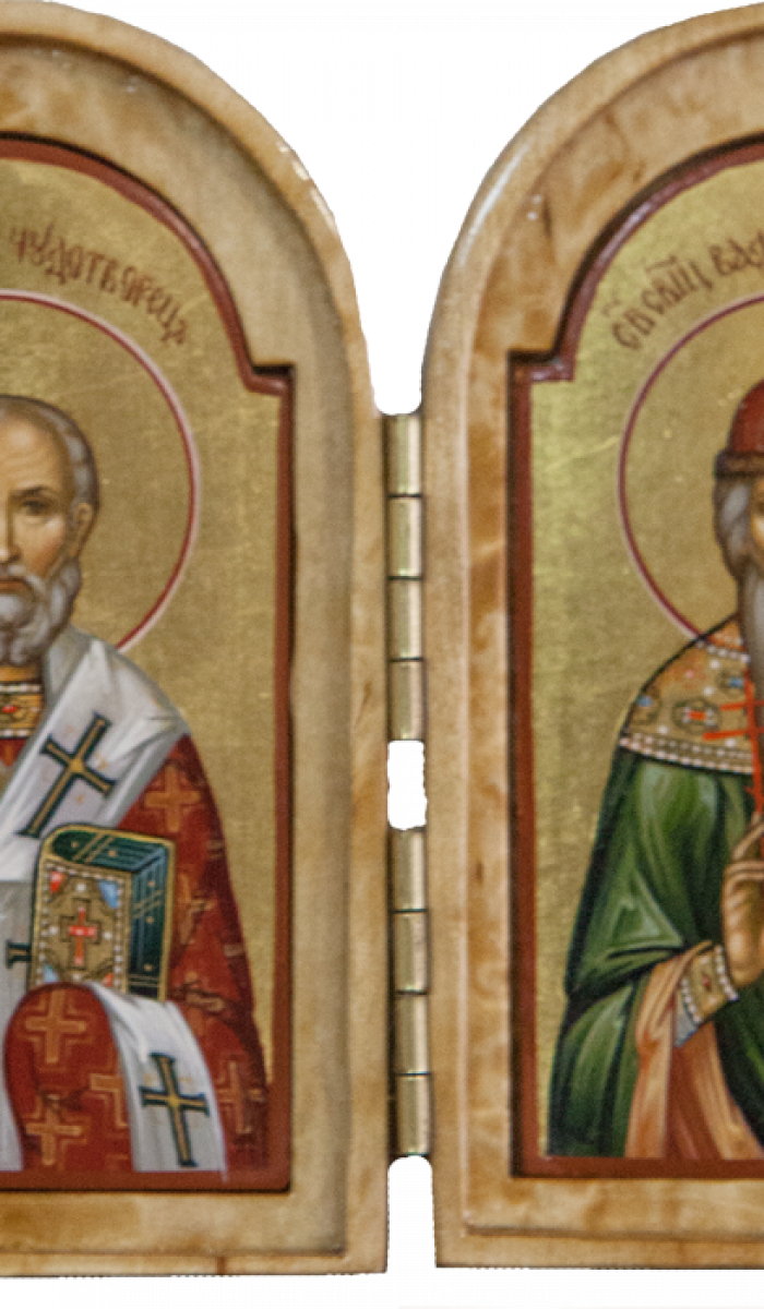 Фото: Складень: Святитель Николай и Свт. Вадим Персидский