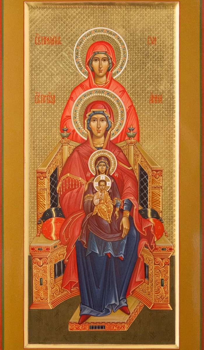 Фото: Святая праматерь Ева, святая праведная Анна и Пресвятая Богородица с Младенцем 