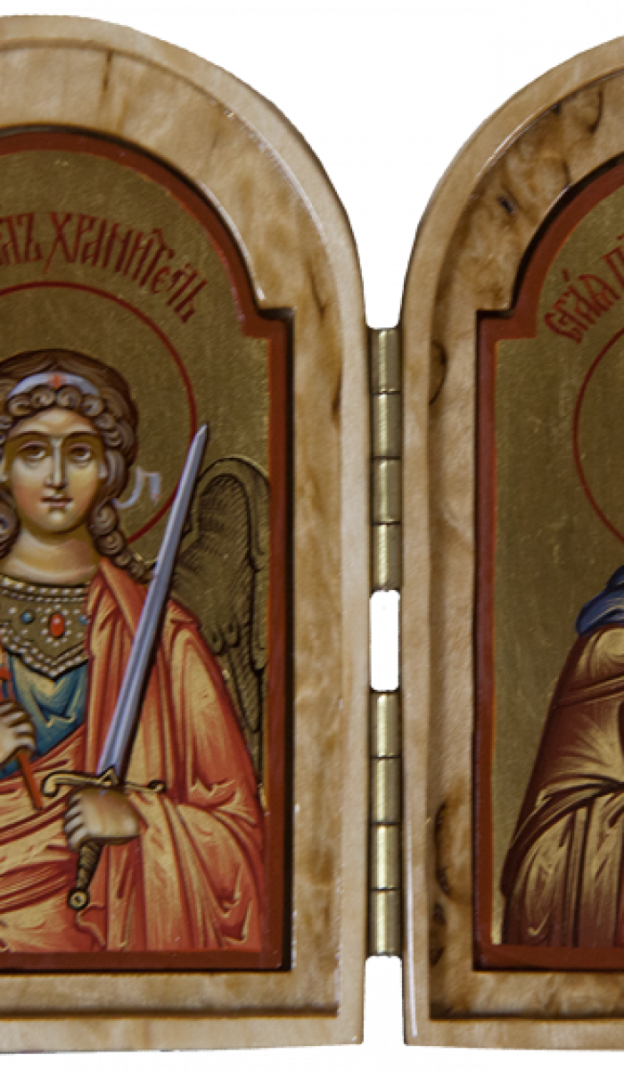 Фото: Складень: святой Ангел Хранитель и прп. София Суздальская