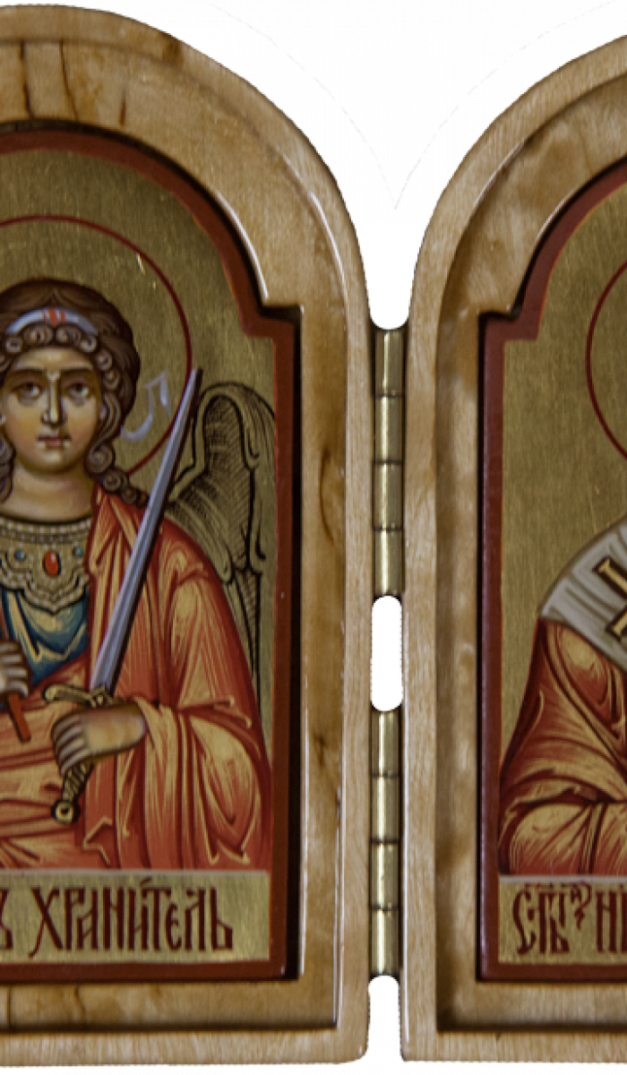 Фото: Складень: святой Ангел Хранитель и свт. Николай