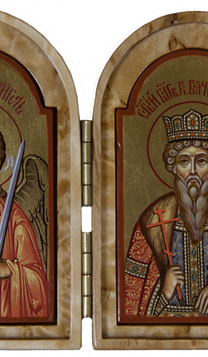 Фото: Складень: святой Ангел Хранитель и св. Вячеслав Чешский