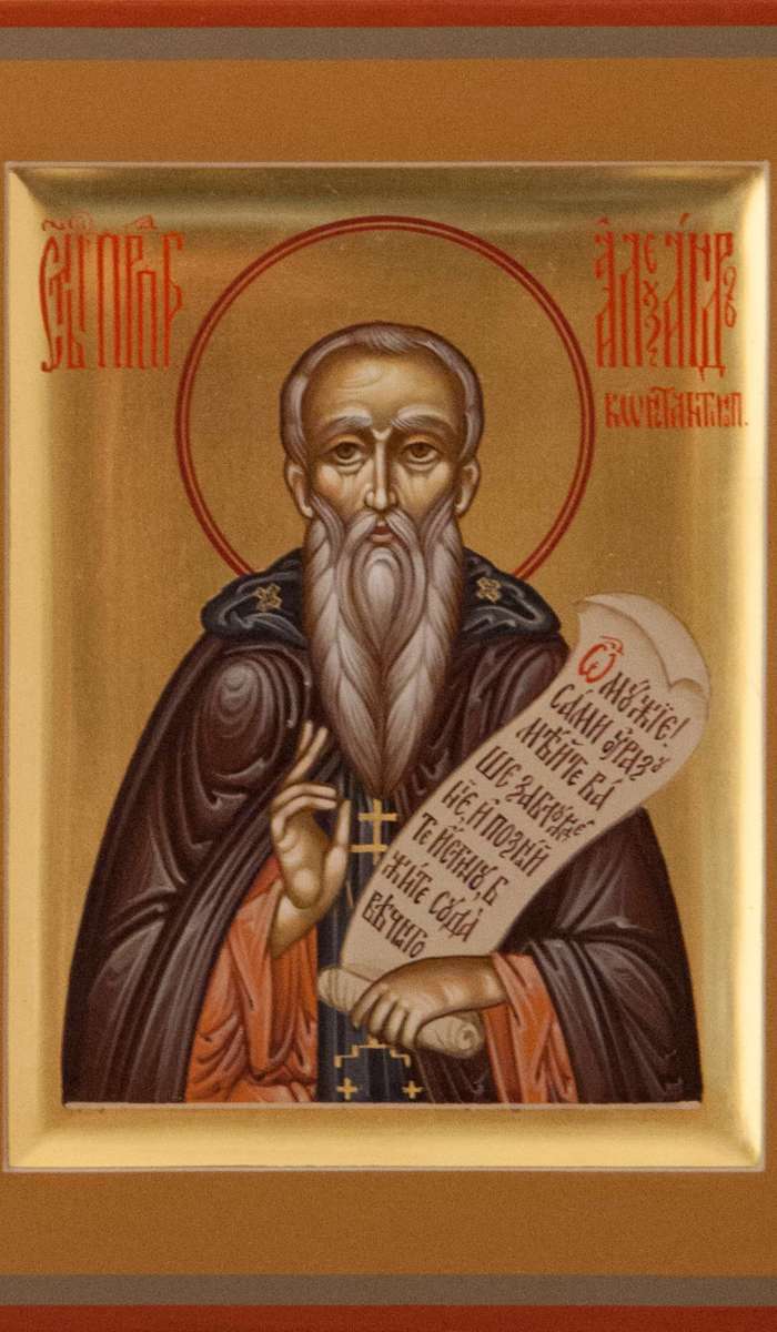 Фото: Святой преподобный Александр Константинопольский