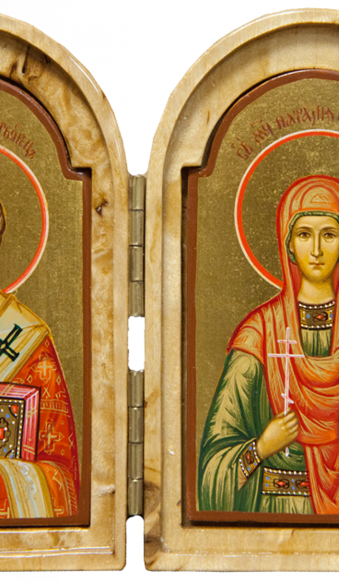 Фото: Складень: Святитель Николай и мц. Наталия