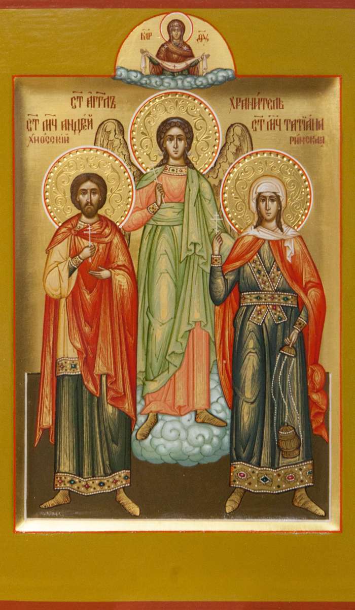 Фото: Семейная икона: мч. Андрей Хиосский, мц.Татиана, Ангел Хранитель