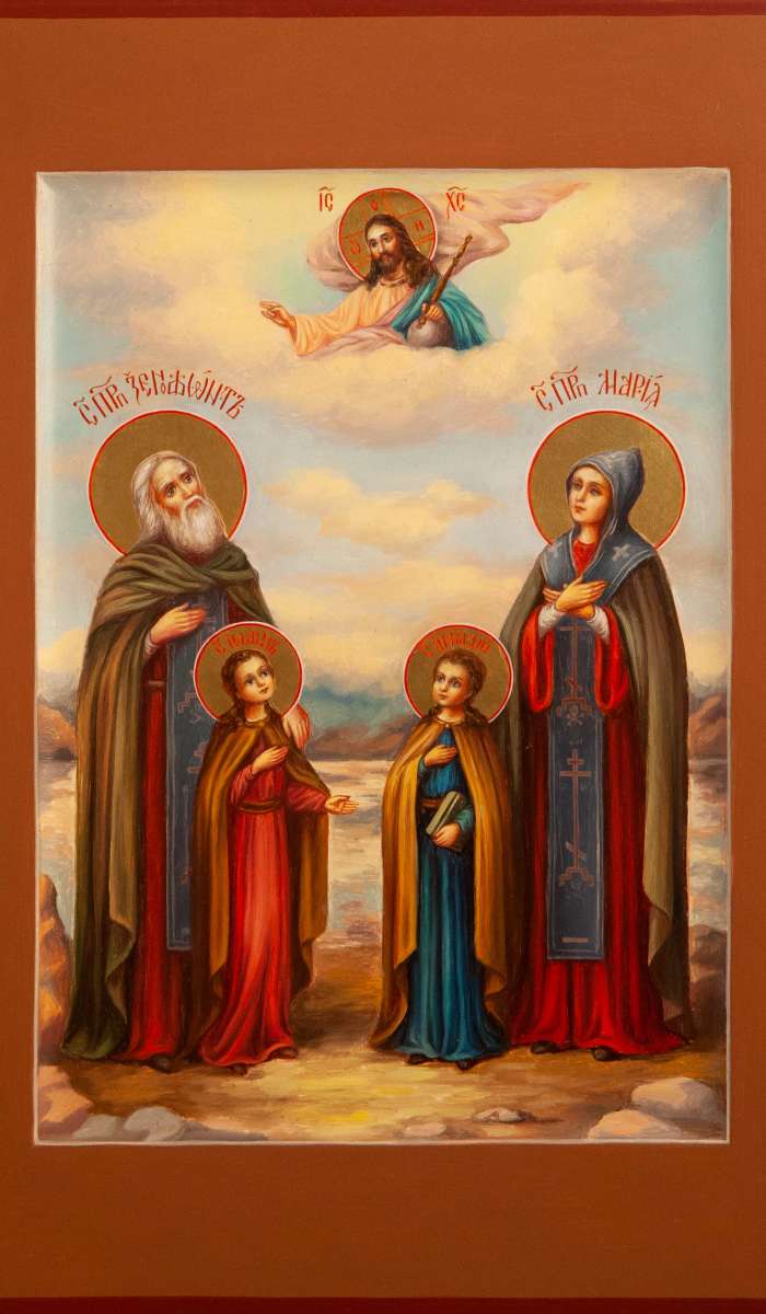 Фото: Святые Ксенофонт и Мария и дети их Аркадий и Иоанн