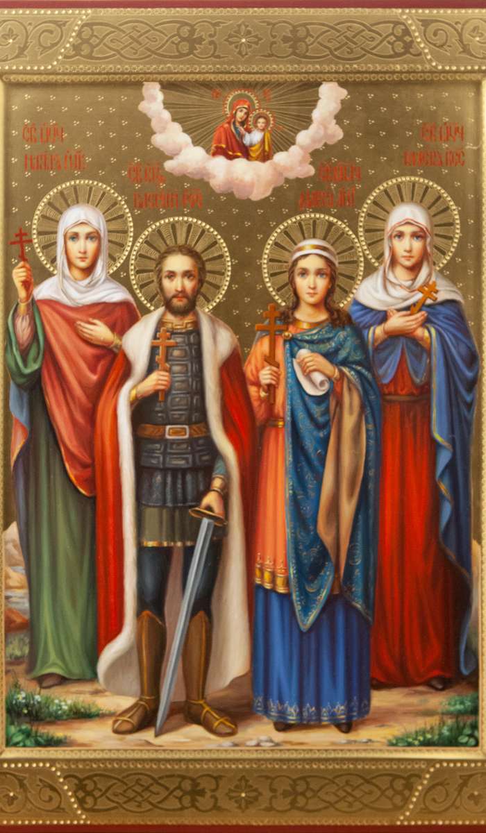 Фото: Семейная икона, святые: мц.Наталья, кн. Василий