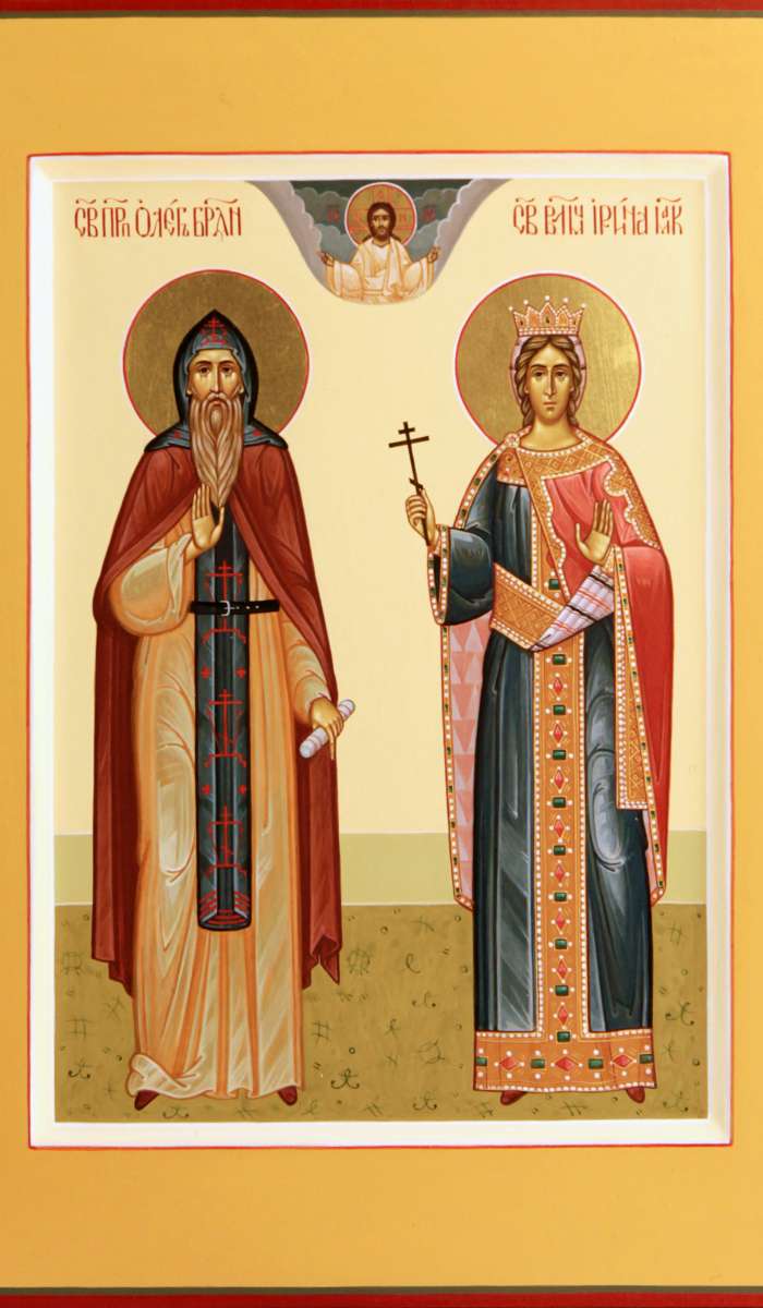Фото: Семейная икона: святые Олег Брянский и царица Ирина