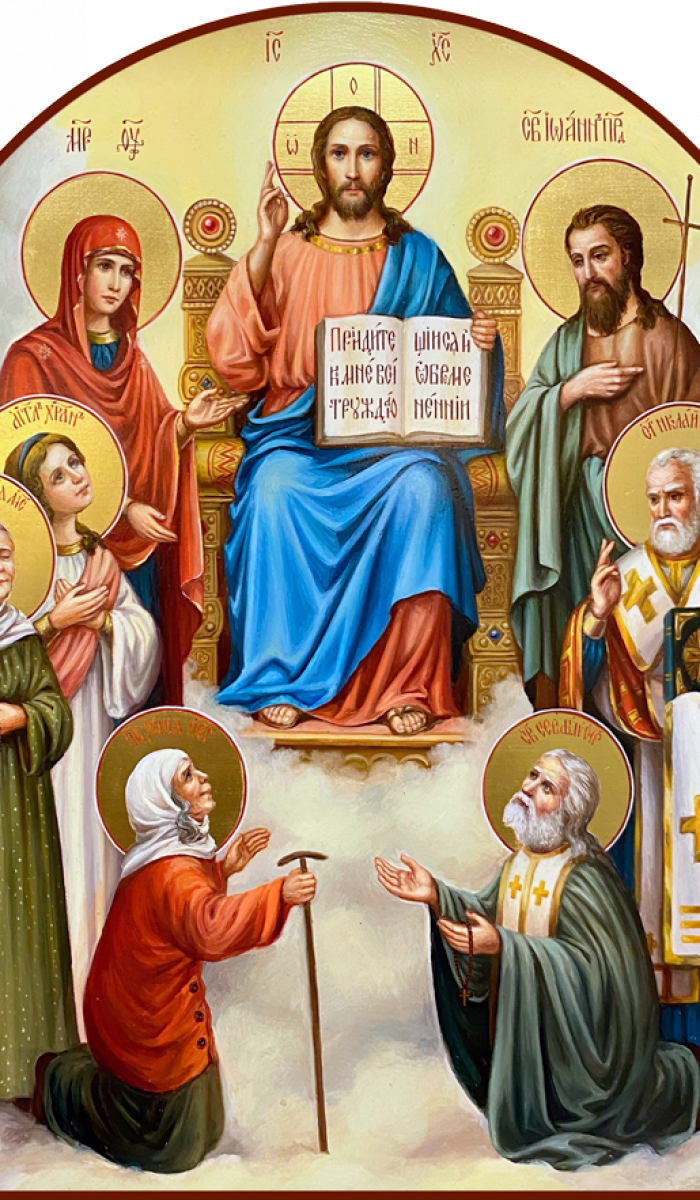 Фото: Господь Вседержитель с избранными святыми