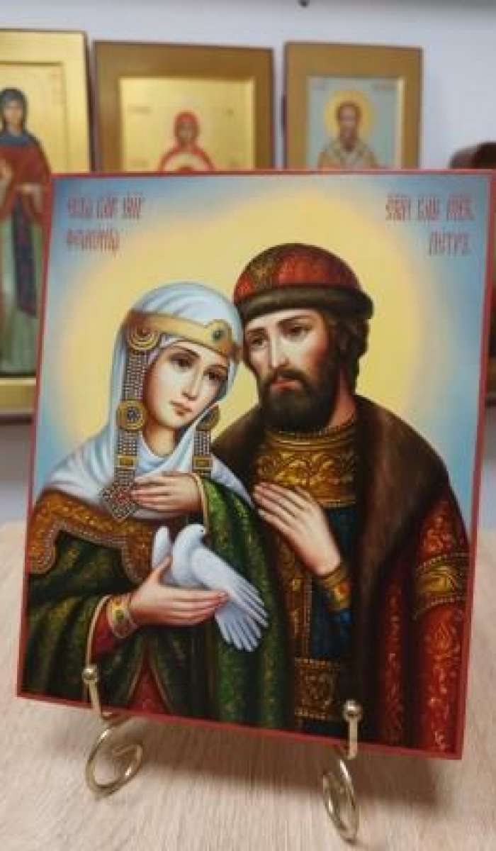 Фото: Икона святых благоверных князей Петра и Февронии Муромских