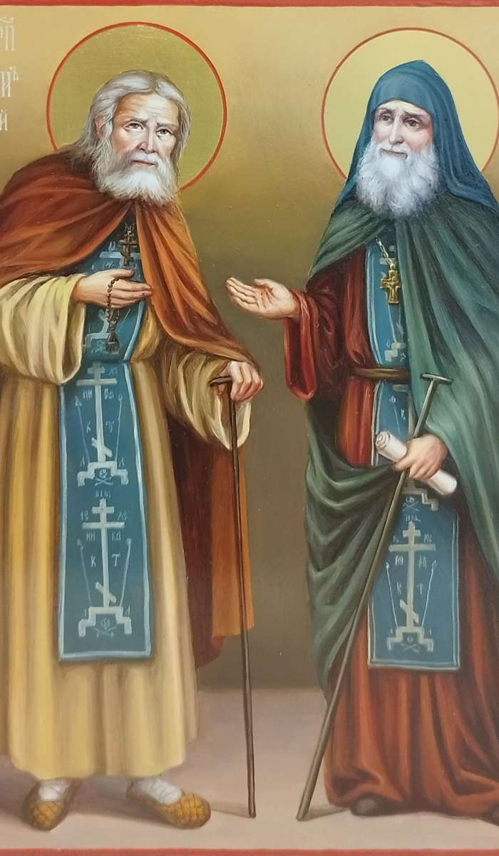 Фото: Святые преподобные Серафим Саровский и Гавриил