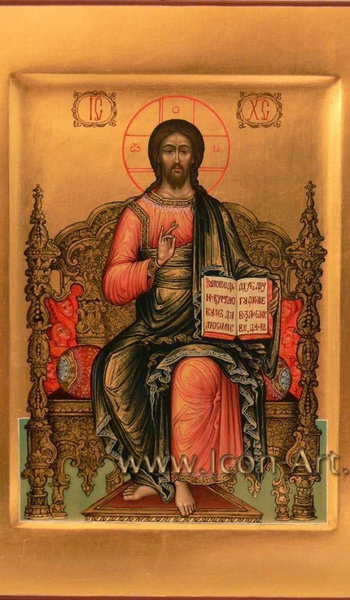 Фото: Иисус Христос Господь Вседержитель на престоле.