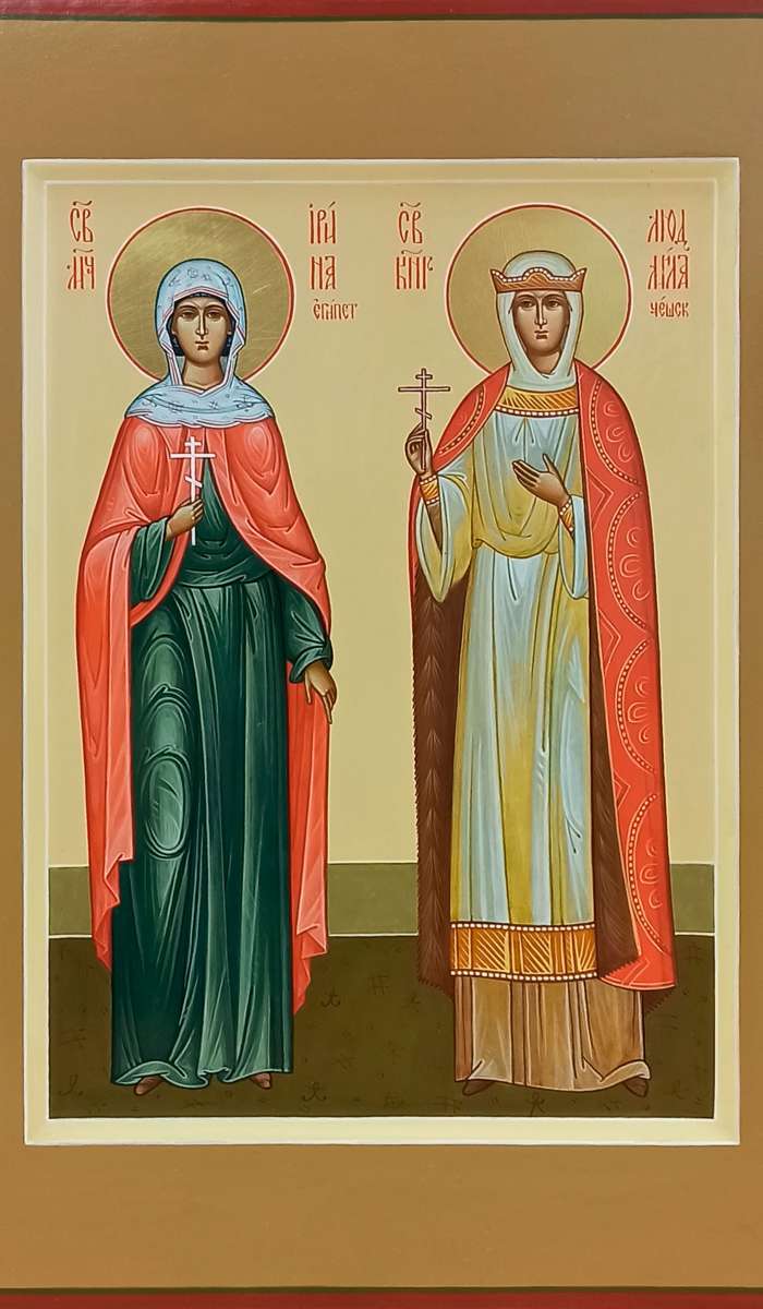 Фото: Семейная икона:мц. Людмила и мц. Ирина