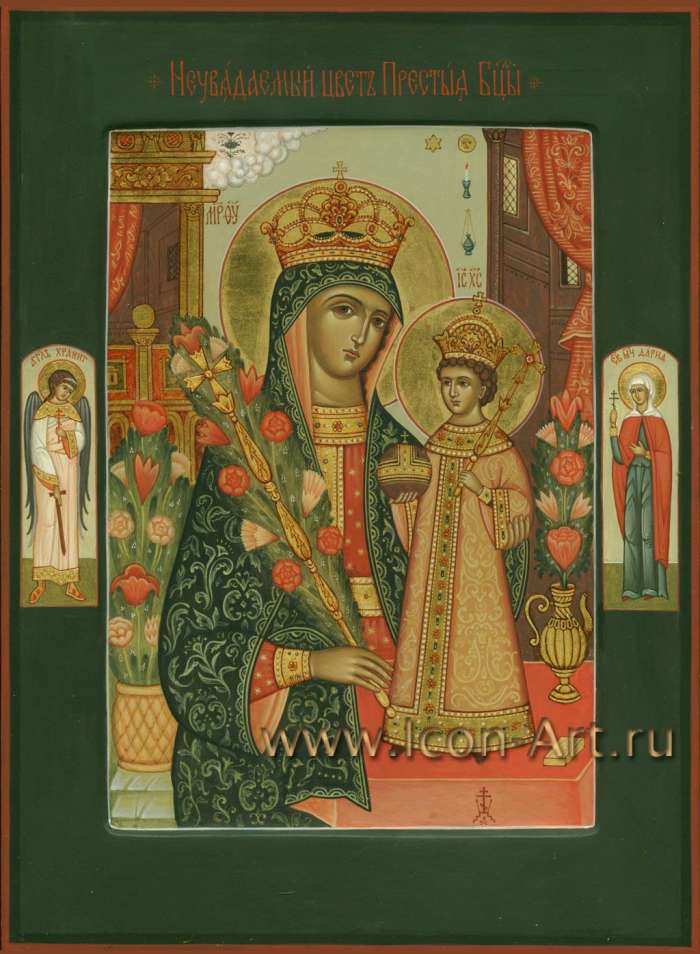 Фото: Икона - покровитель ребенка. Икона Пресвятой Богородицы «Неувядаемый Цвет»