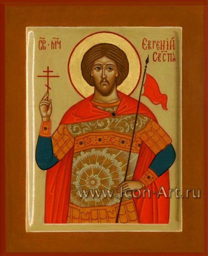Фото: Именная икона. Святой мч. Евгений Севастийский