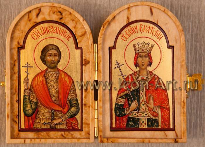 Фото: Святой Александр Невский и святая великомученица Екатерина