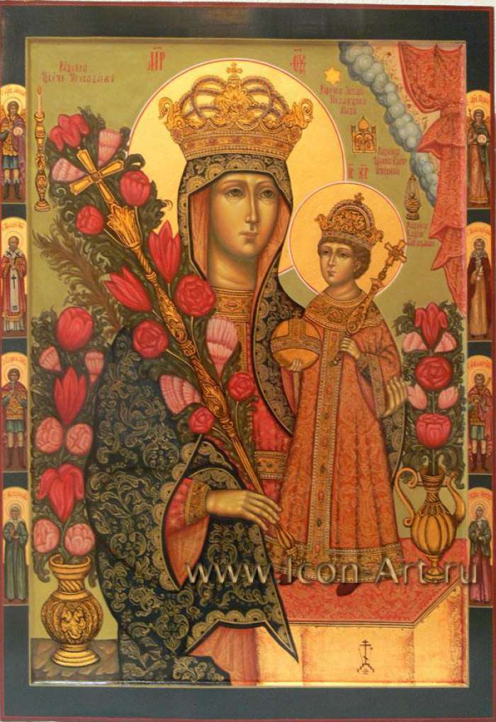 Фото: Икона Пресвятой Богородицы «Неувядаемый Цвет».
