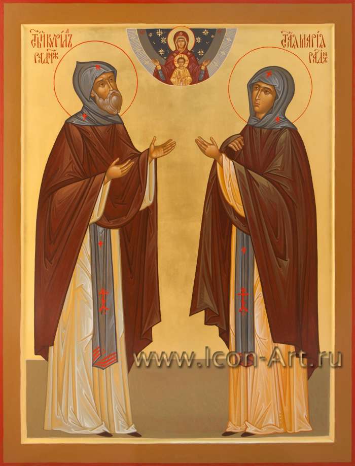 Фото: Святые преподобные Кирилл и Мария Радонежские