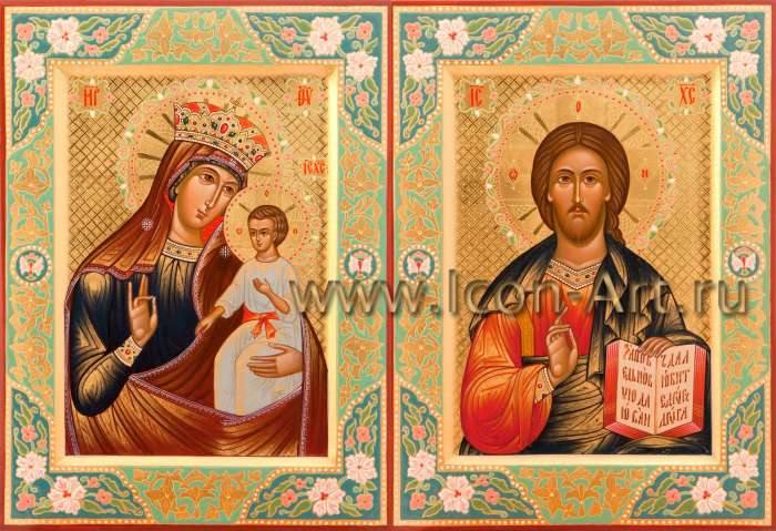 Фото: Венчальная пара с иконой Божией Матери «Писидийская»