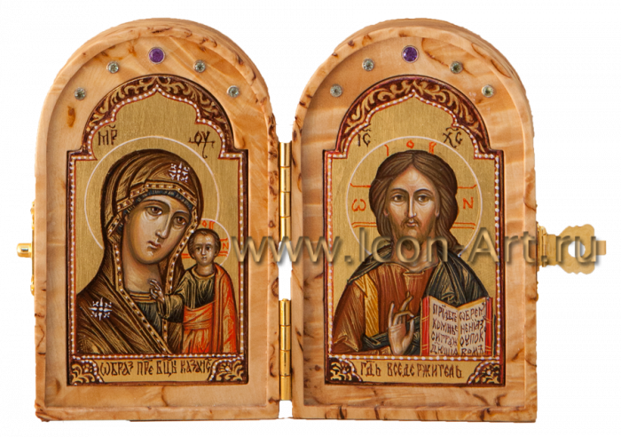 Фото: Складень: Господь Вседержитель и Пресвятая Богородица «Казанская»