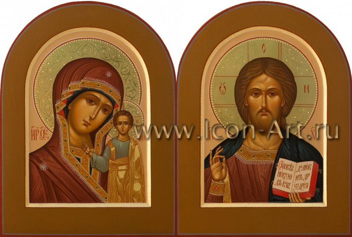 Фото: Венчальная пара с иконой Пресвятой Богородицы «Казанская»