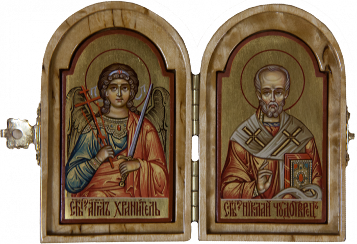 Фото: Складень: святой Ангел Хранитель и свт. Николай