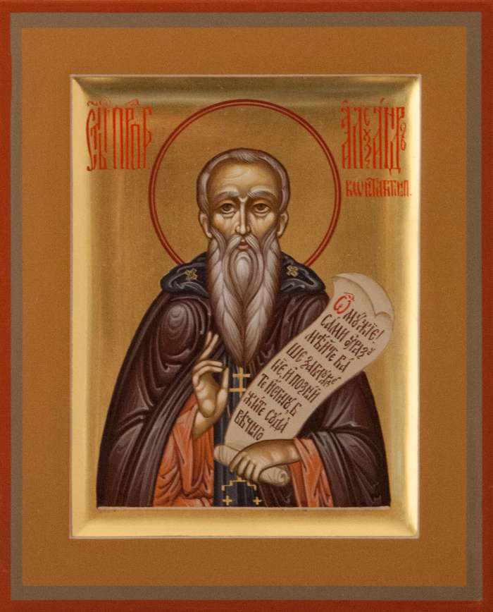 Фото: Святой преподобный Александр Константинопольский