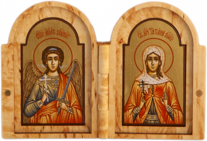 Фото: Складень: Святой Ангел Хранитель и мученица Татьяна