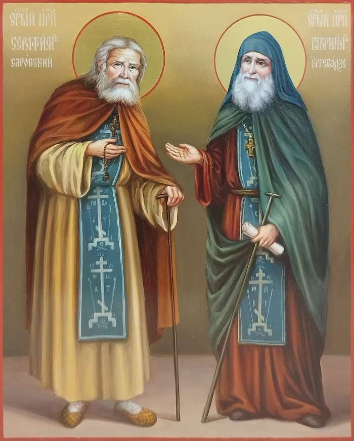 Фото: Святые преподобные Серафим Саровский и Гавриил