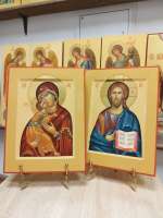 Венчальные иконы образ Пресвятой Богородицы Владимирская и Господь Вседержитель