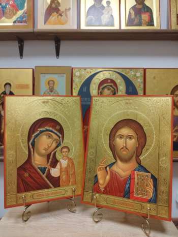 Венчальные иконы Пресвятая Богородица Казанская и Господь Вседержитель