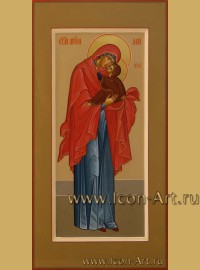 Рукописная Икона святой Анны, матери Пресвятой Богородицы 17*33см