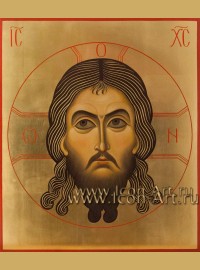 Рукописная  икона Нерукотворный образ Господа нашего Иисуса Христа 29,5*34,5 см