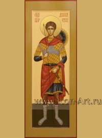 Рукописная мерная икона святого Дмитрия Солунского