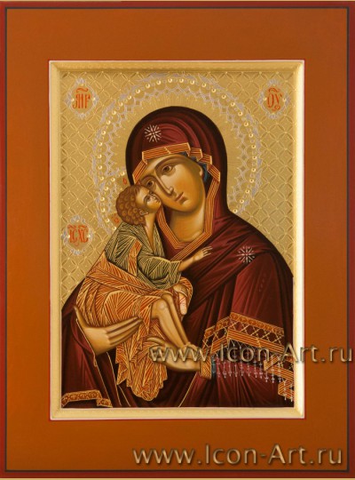 Рукописная Икона Пресвятой Богородицы "Донская" 21*28см