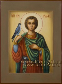 Рукописная Икона святого мученика Трифона 21*28см
