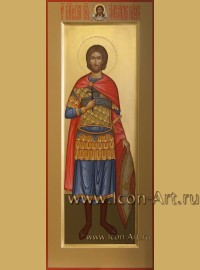 Рукописная мерная Икона святого Александра Невского 