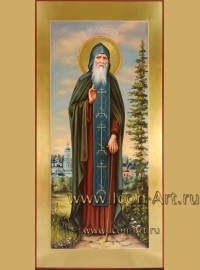 Рукописная мерная Икона святого преподобного Амвросия Оптинского