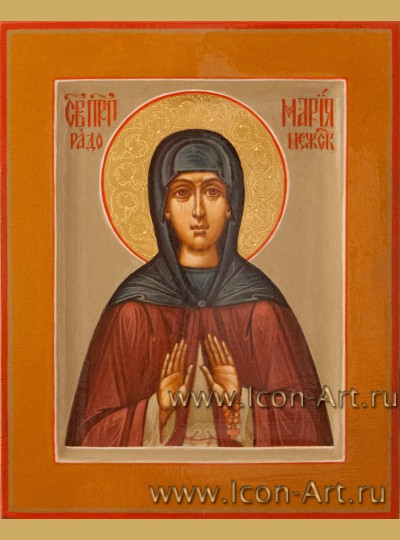 Рукописная Икона святой Марии Радонежской 10,5*13см