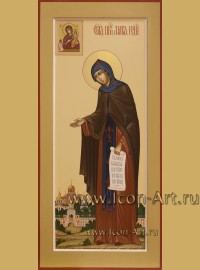 Рукописная мерная Икона святой преподобной Марии Радонежской