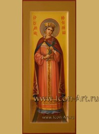 Рукописная Икона Святой Великомученицы Екатерины 10,5*25см