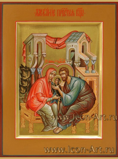 Рукописная  Икона ласкание Пресвятой Богородицы 15*20 см