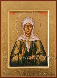 Рукописная Икона святой блаженной Матроны Московской