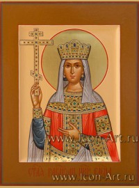 Рукописная Икона святой Елены Константинопольской 15*20см
