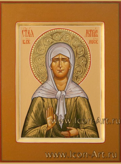 Рукописная Икона святой блаженной Матроны Московской 15*20см