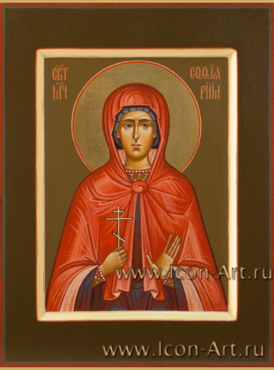 Рукописная Икона святой Софии Римской 15*20см