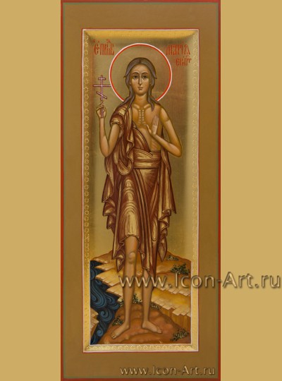 Рукописная Икона святой Марии Египетской 10,5*25см