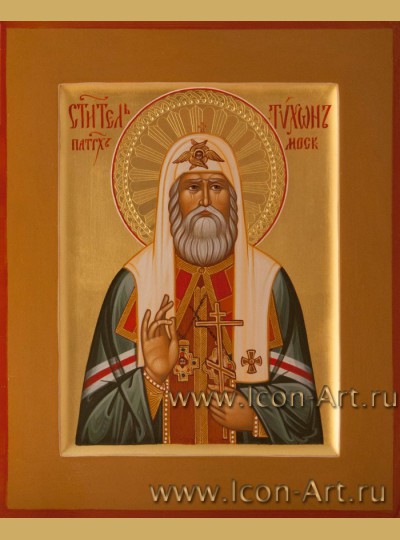 Рукописная Икона святого Тихона патриарха Московского 17*21см