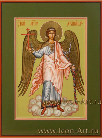 Рукописная Икона святого Ангела Хранителя 15*20см