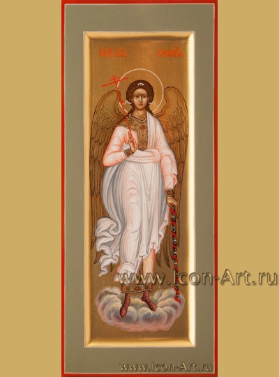 Рукописная Икона святого Ангела Хранителя 10,5*25см